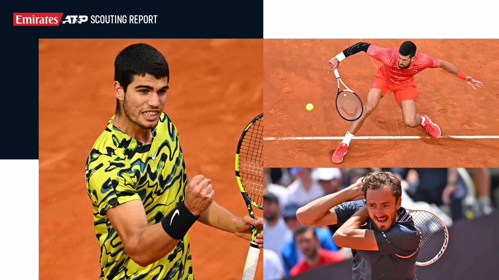 Carlos Alcaraz, Novak Djokovic and Daniil Medvedev lead the field at the 2023 edition of Roland Garros.