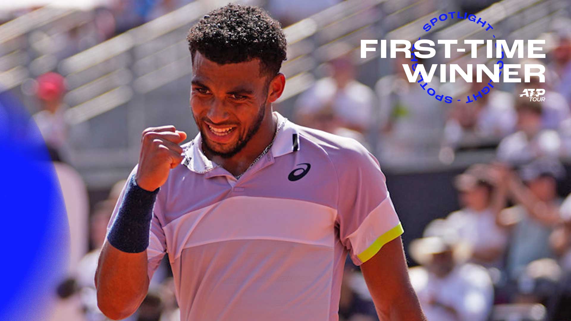 Arthur Fils defeats Francisco Cerundolo on Saturday in Lyon to earn his first ATP Tour title.