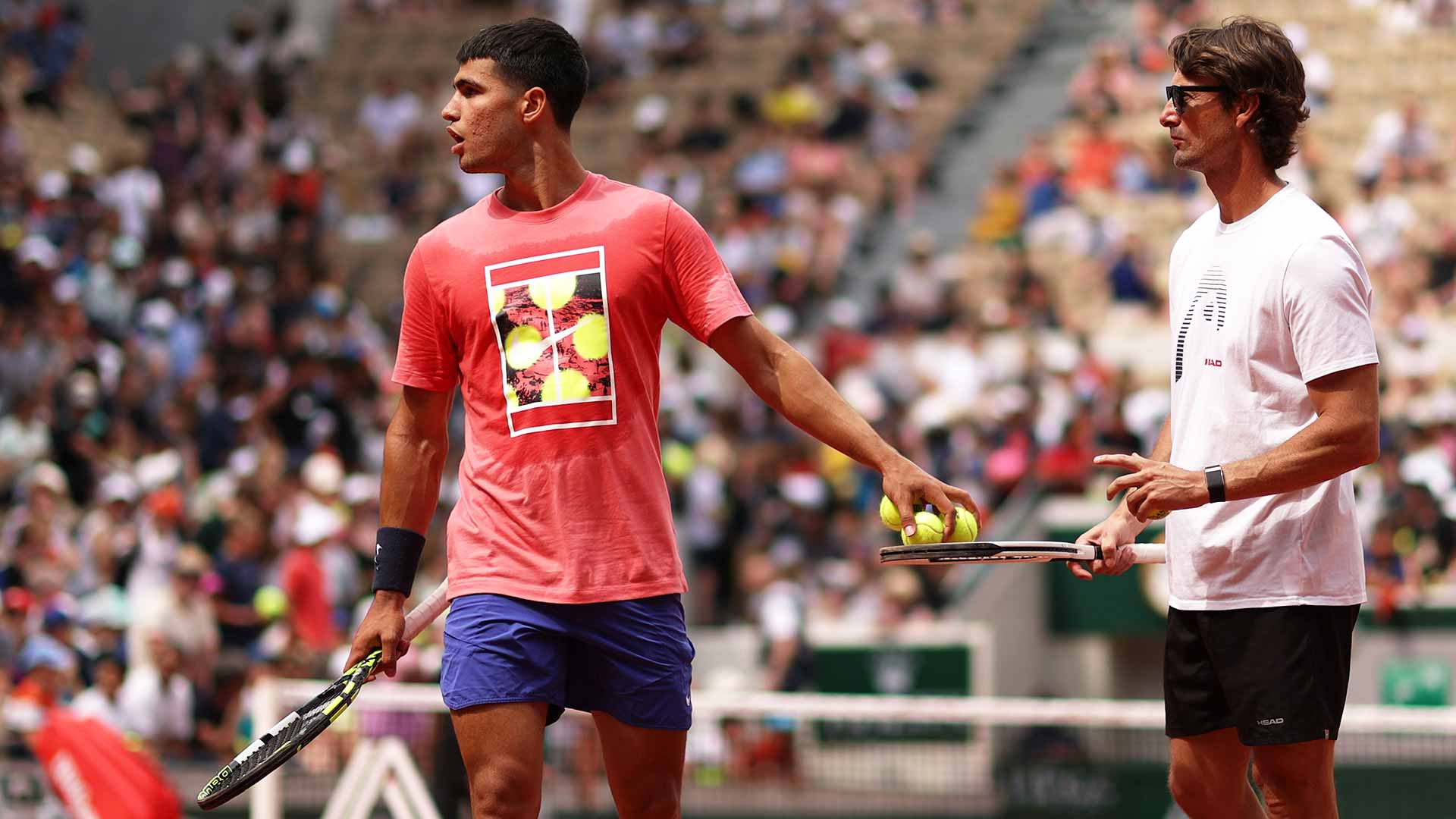 Carlos Alcaraz will face Novak Djokovic in the semi-finals in Paris on Friday.