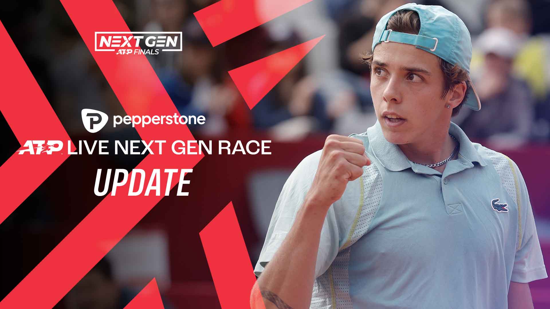 Arthur Cazaux is seventh in the Pepperstone ATP Live Next Gen Race.