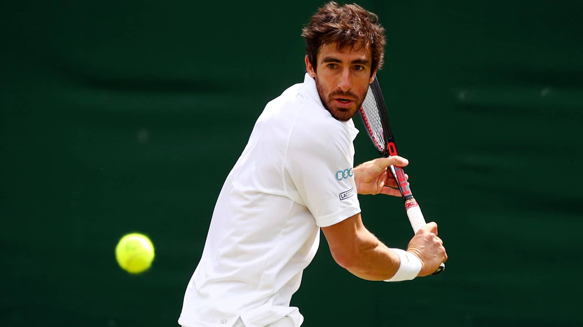 Pablo Cuevas debutó con triunfo ante Gerasimov en la previa de Wimbledon.