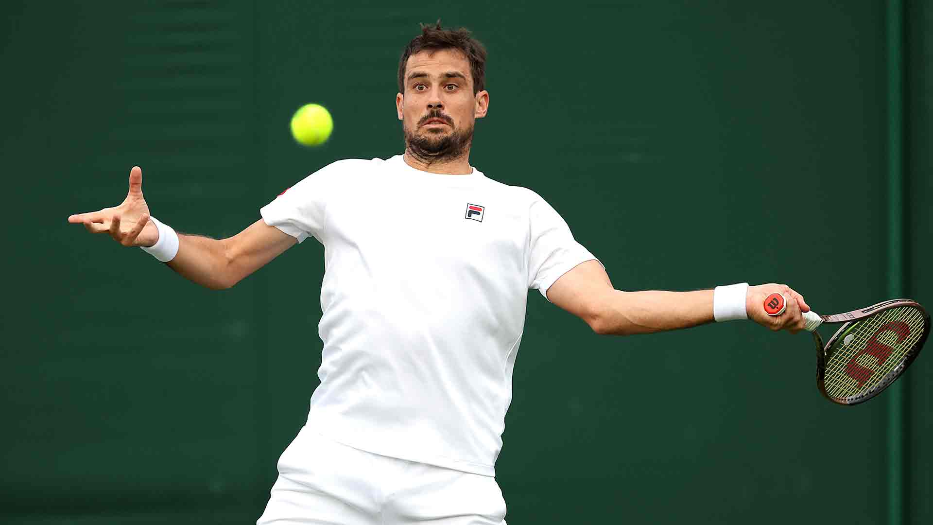 Guido Pella logró su mejor resultado en un Grand Slam en Wimbledon 2019 (cuartos de final).