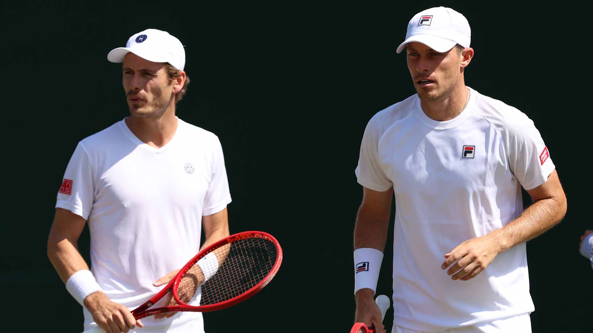 Wesley Koolhof (left) and Neal Skupski during first-round action at Wimbledon.