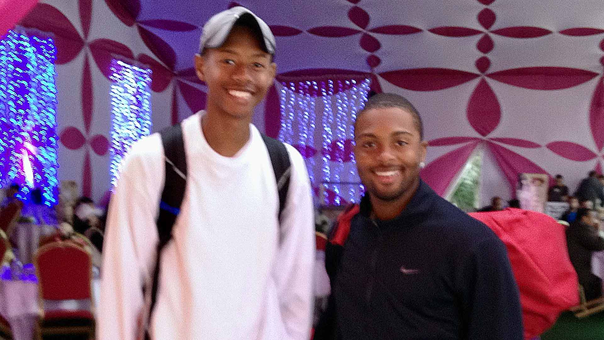 <a href='https://www.atptour.com/en/players/christopher-eubanks/e865/overview'>Christopher Eubanks</a> travelled with former Top 50 player <a href='https://www.atptour.com/en/players/donald-young/y124/overview'>Donald Young</a> as a hitting partner.