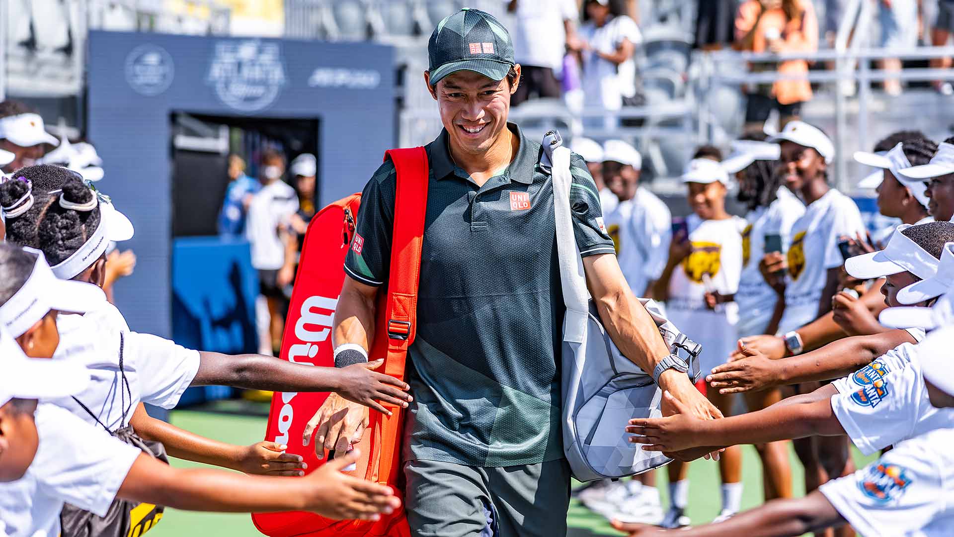 Kei Nishikori takes the court in Atlanta for his first tour-level match since October 2021.