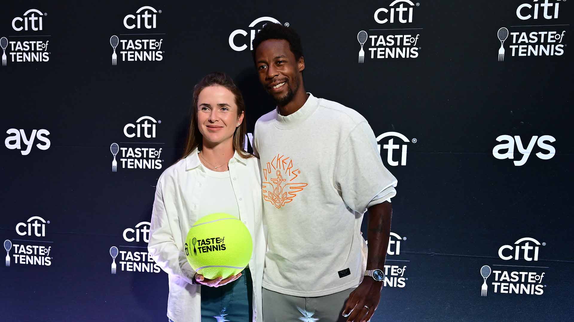 Elina Svitolina and Gael Monfils enjoy the Citi Taste of Tennis DC.