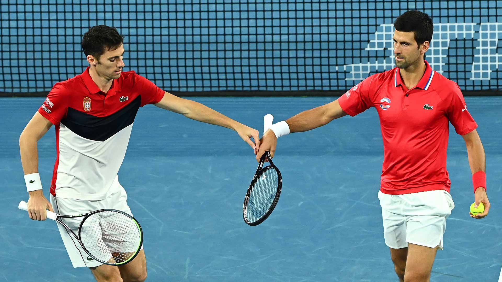 Nikola Cacic and Novak Djokovic competed at the 2021 ATP Cup.