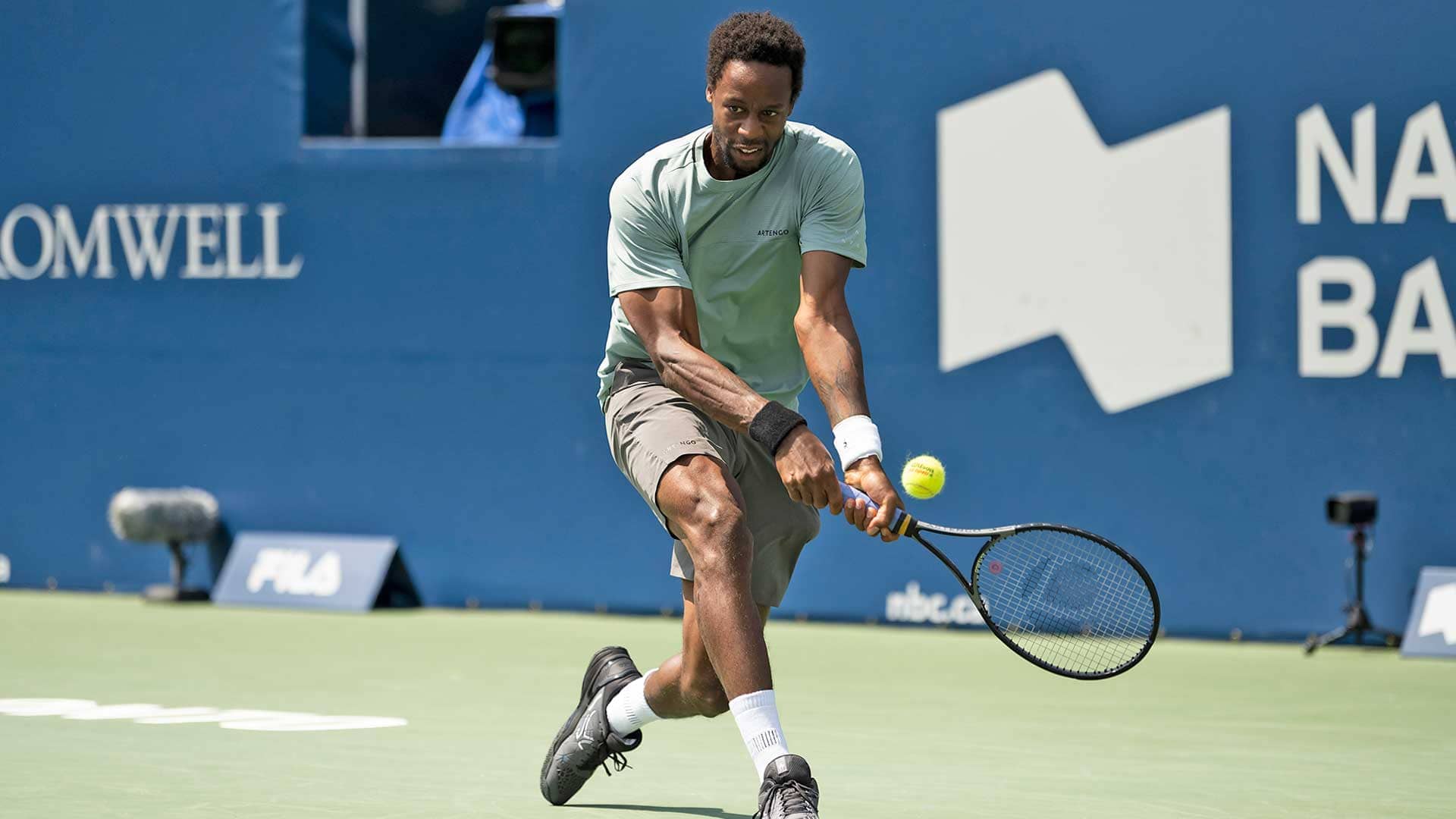 Gael Monfils claims his first Top 10 win of 2023 with victory against Stefanos Tsitsipas on Wednesday in Toronto.