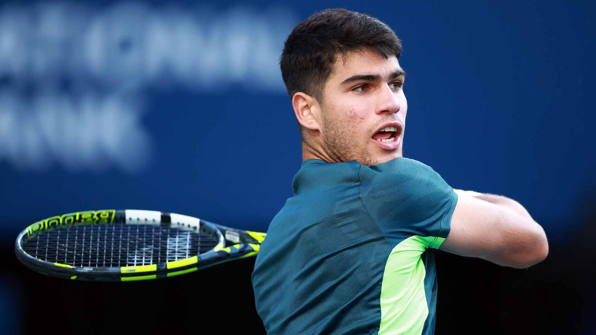 Carlos Alcaraz llegó a cuartos de final en el National Bank Open Presented by Rogers en Toronto (p. con Paul.