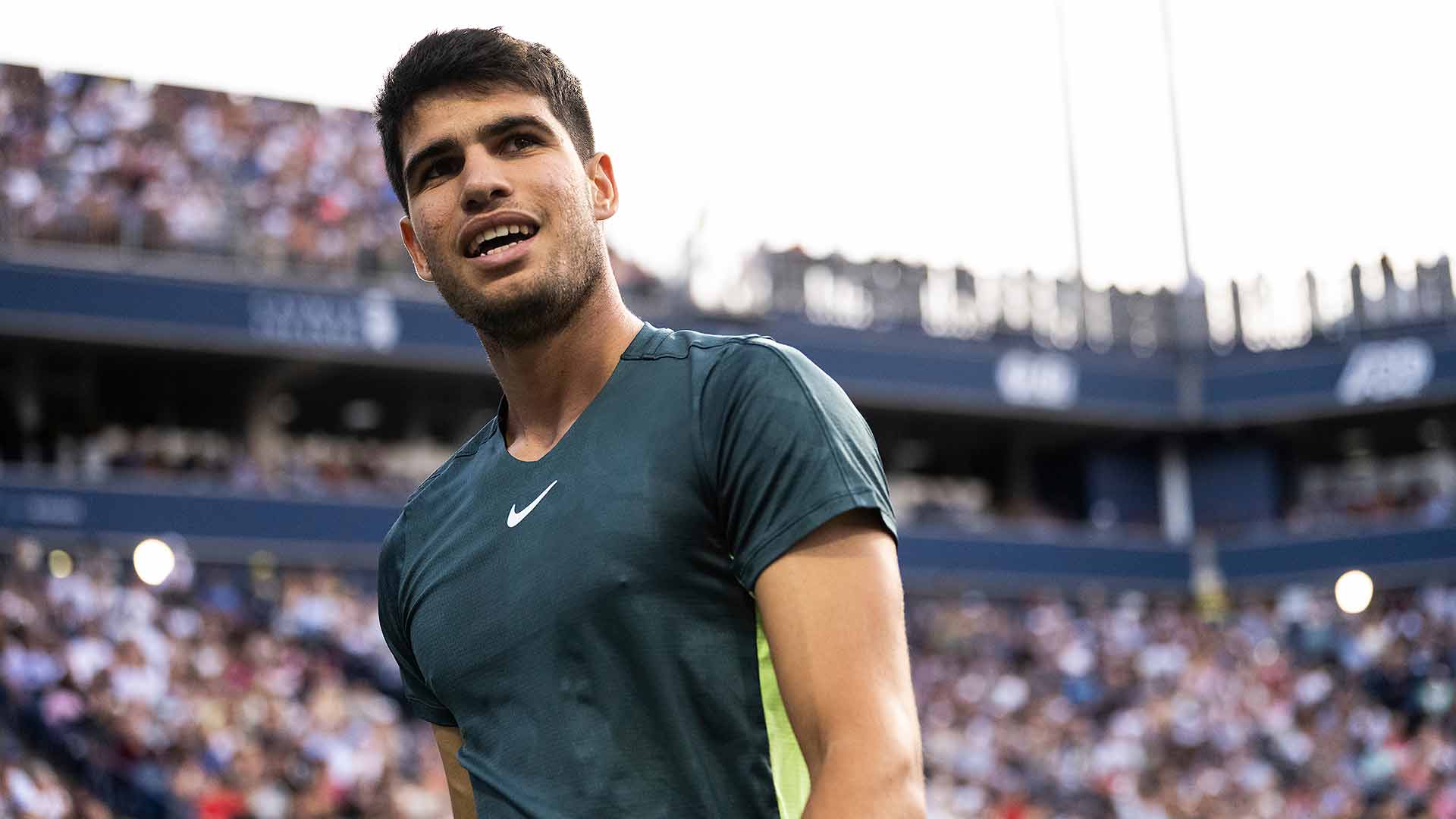 Carlos Alcaraz was seeking his 50th match win of the season.