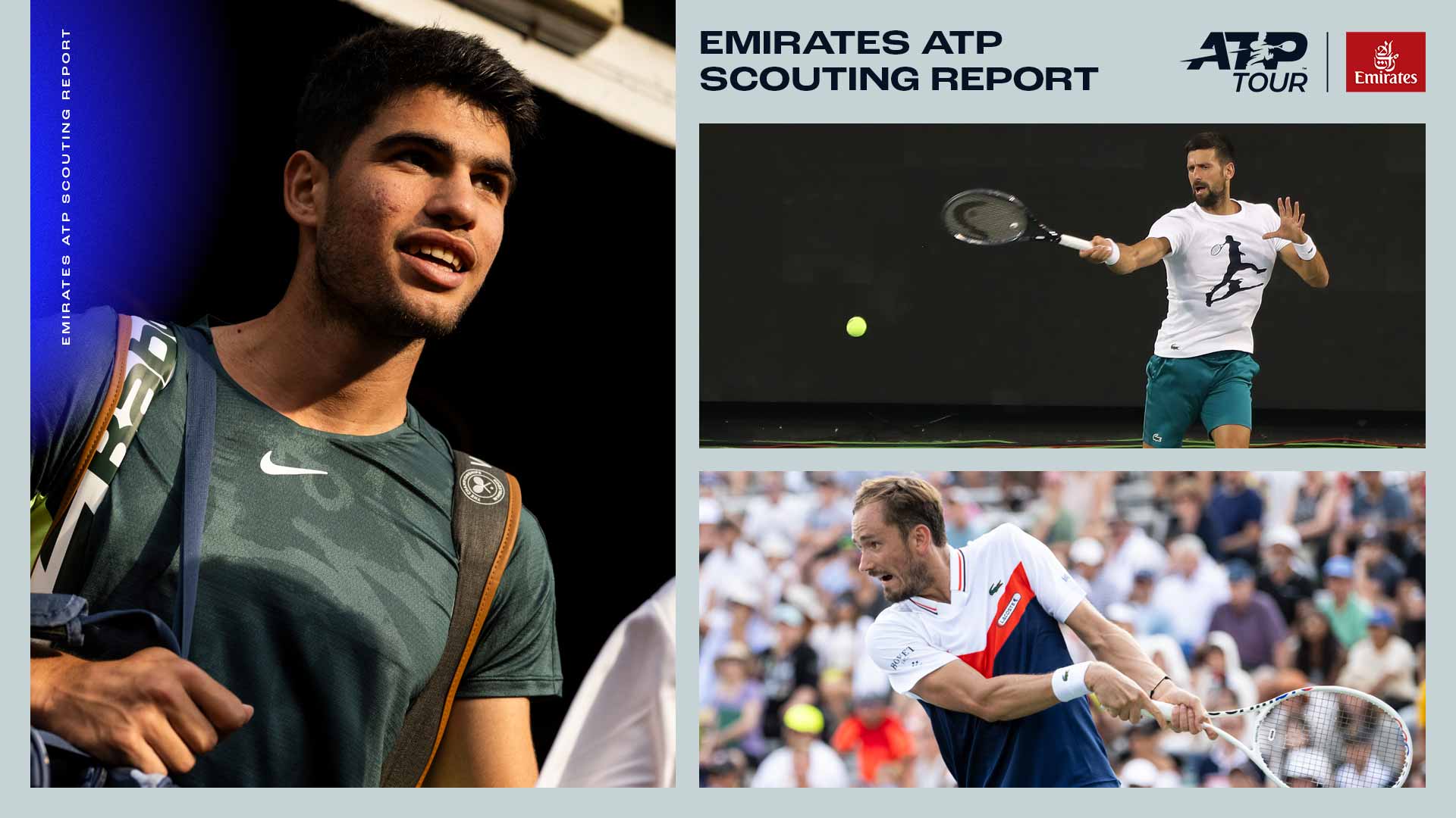 Carlos Alcaraz, Novak Djokovic and Daniil Medvedev are the top three seeds in Cincinnati.