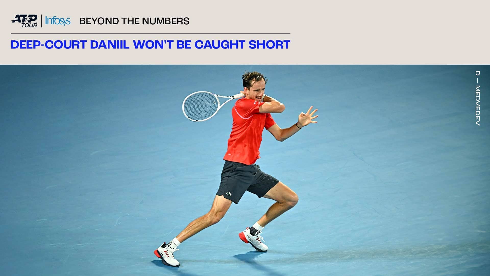 Daniil Medvedev has become renowned for his deep returning position.