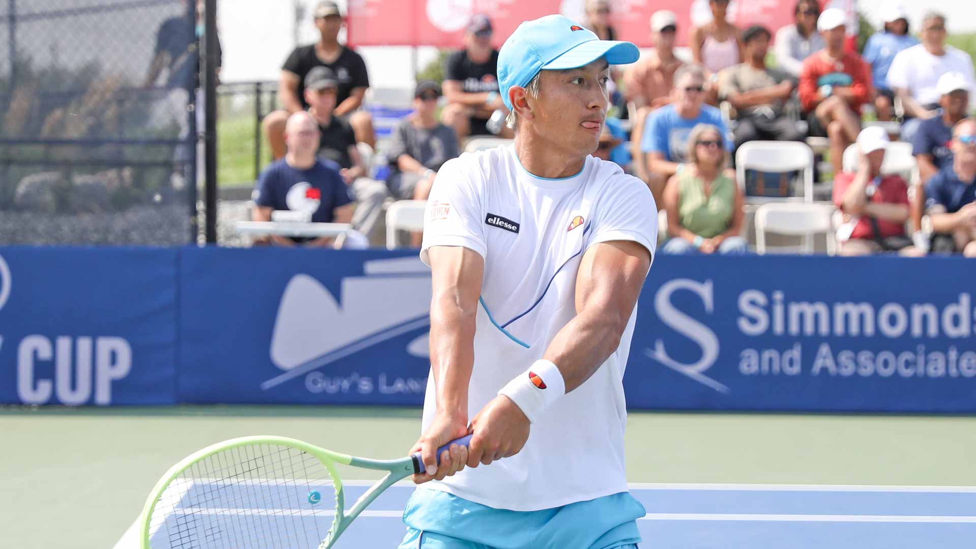 Ryan Peniston in action at the Winnipeg Challenger.