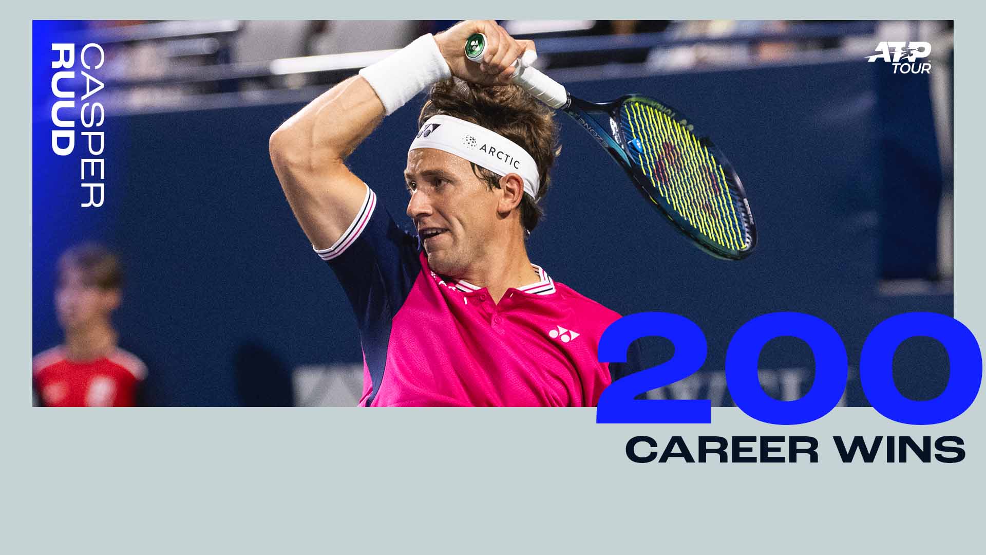 Casper Ruud defeated Emilio Nava on Monday at the US Open for his 200th tour-level win.