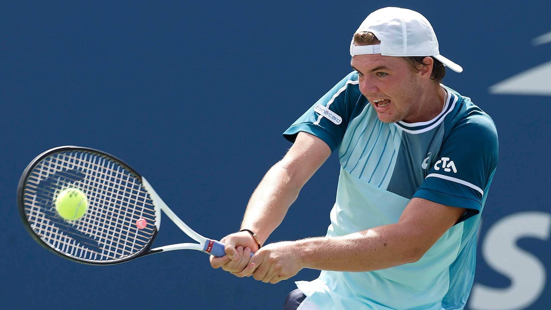 Dominic Stricker in action on Wednesday in New York.