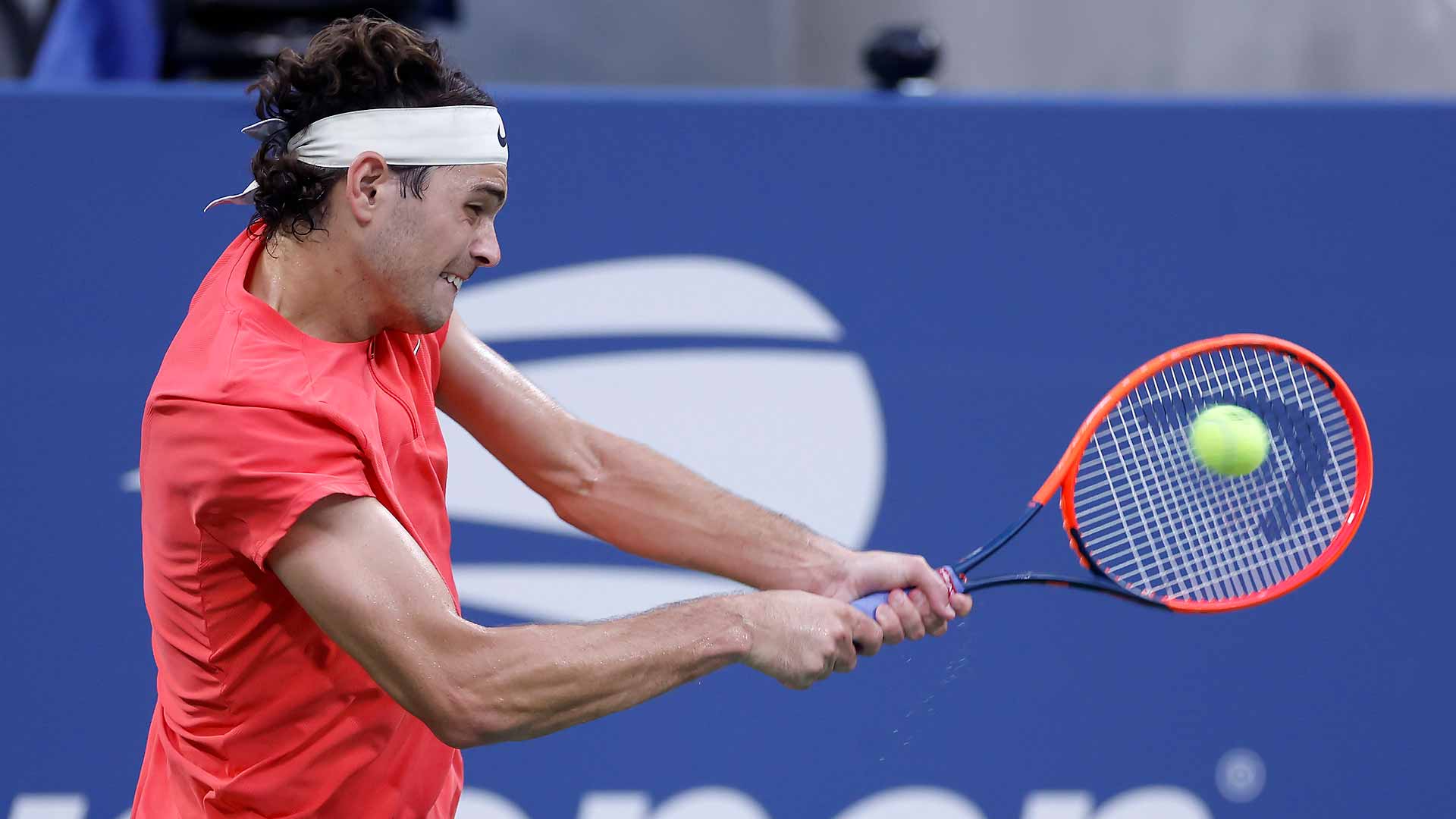 Taylor Fritz defeats Dominic Stricker in straight sets on Sunday to reach the US Open quarter-finals.
