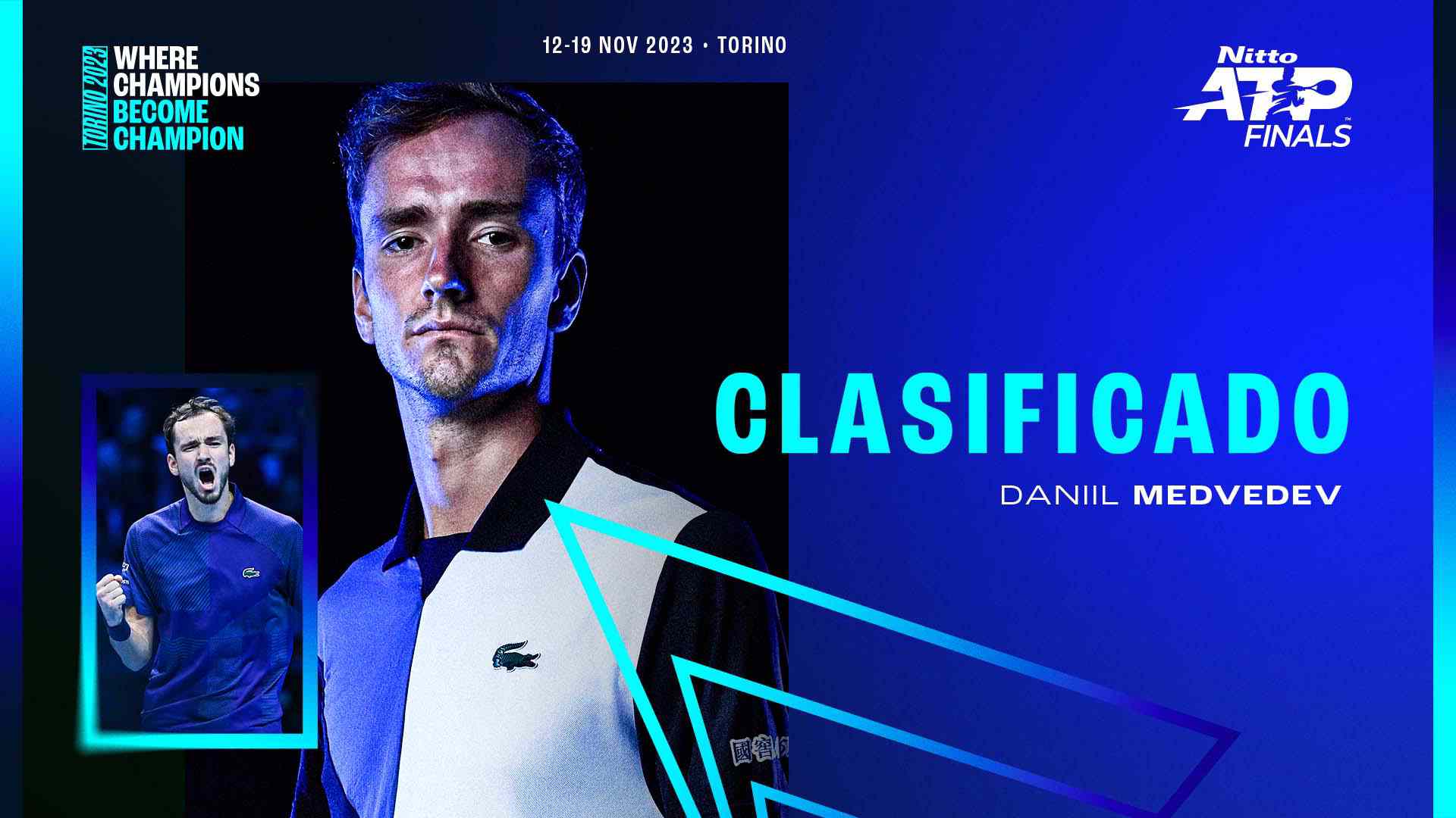 Daniil Medvedev se ha clasificado a las Nitto ATP Finals por quinto año consecutivo.