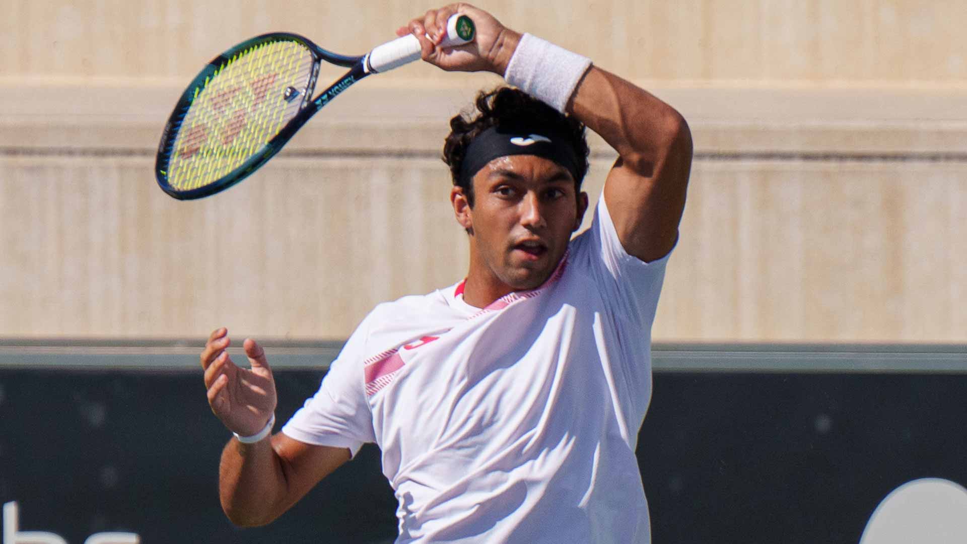 Daniel Rincón en acción en el Challenger de Mallorca.