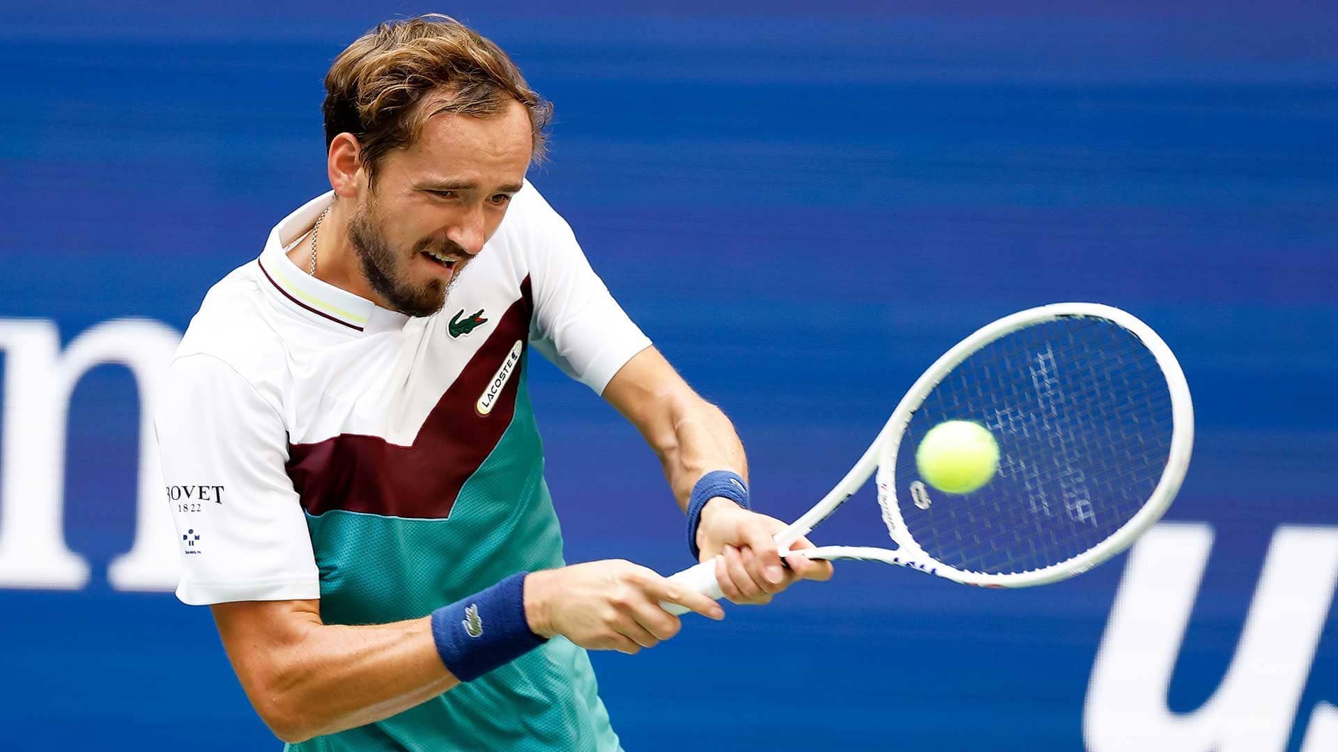 Daniil Medvedev in action on Wednesday in New York.