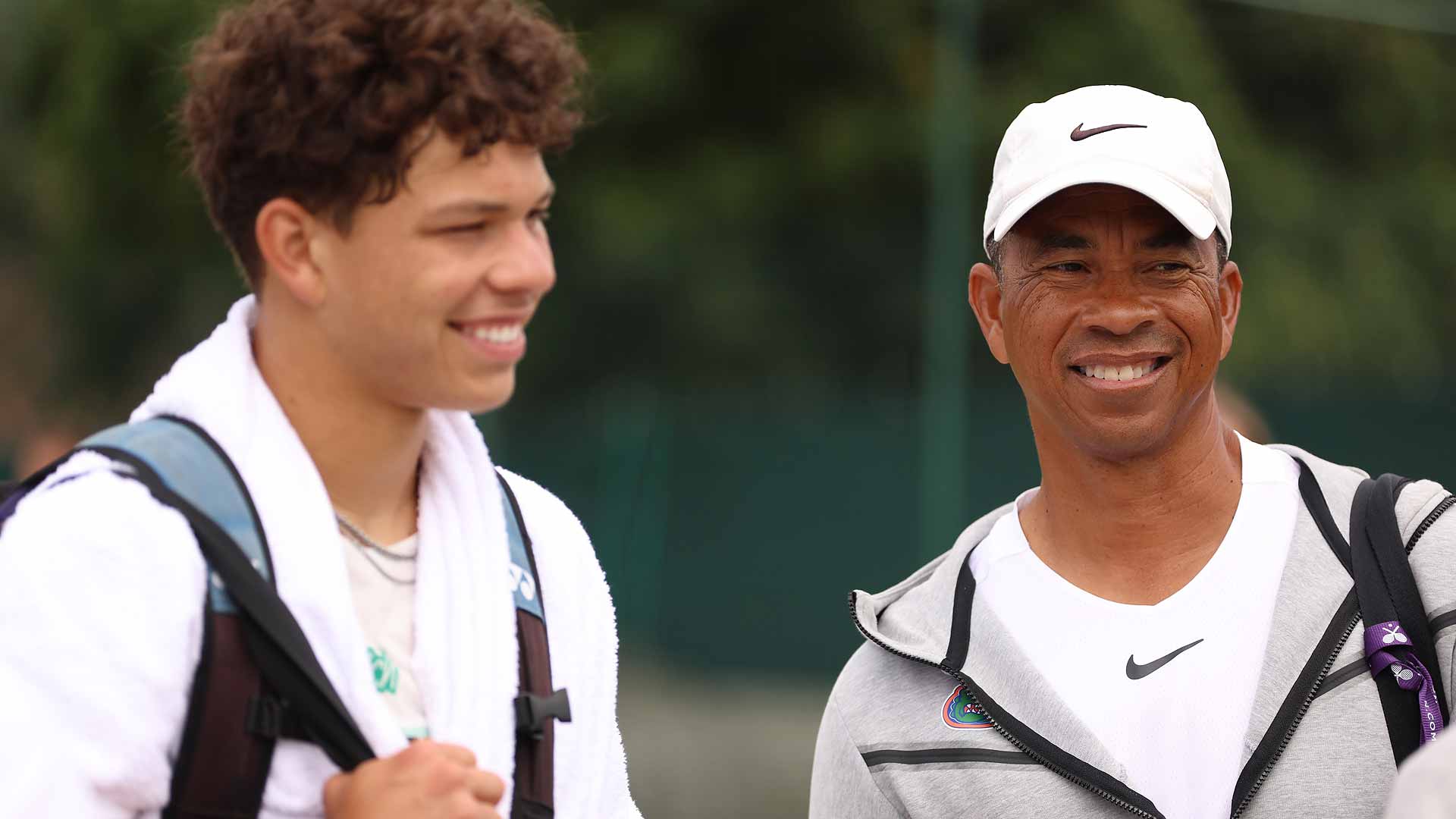 Ben Shelton and Bryan Shelton at Wimbledon earlier this year.