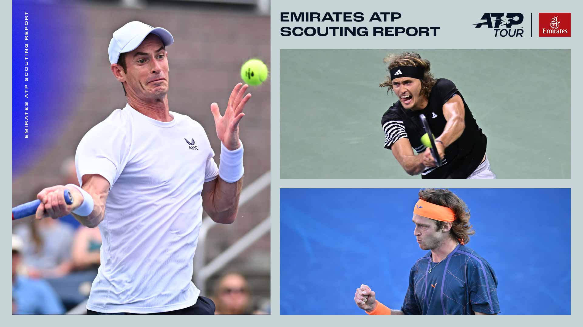 Andy Murray, Alexander Zverev and Andrey Rublev are among the players in action this week.