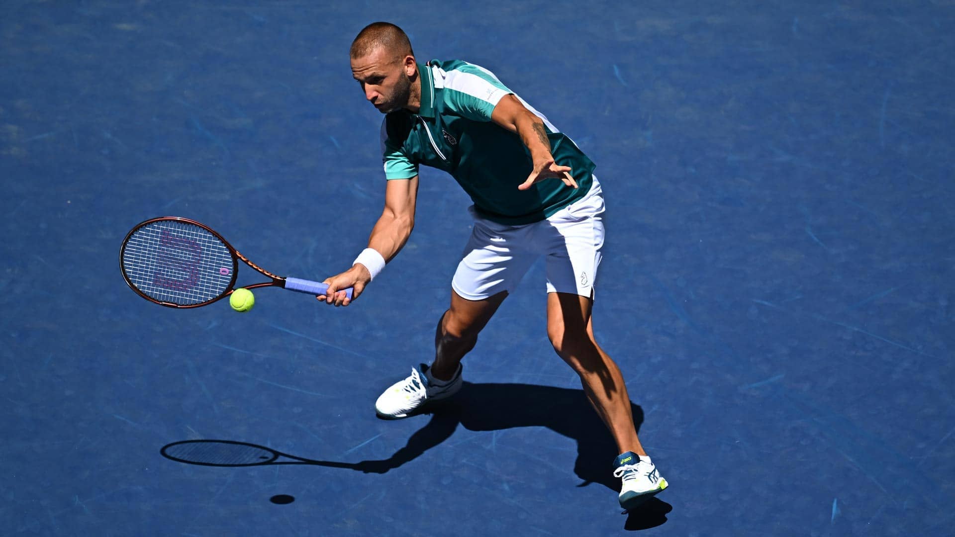 Daniel Evans' Shot Variation measures at nearly 50 per cent.