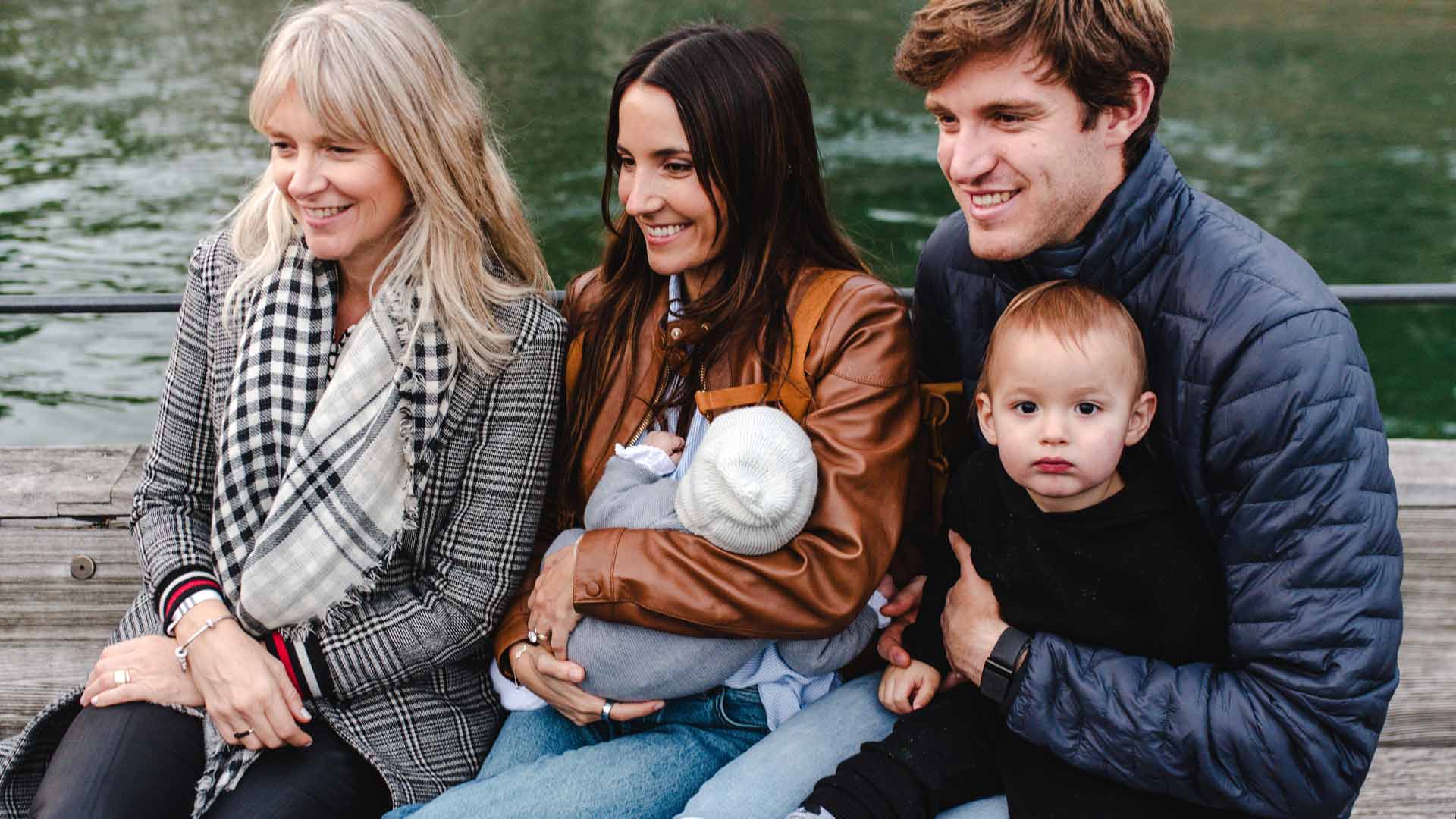 Nicolas Jarry and his family on the Rhine River.