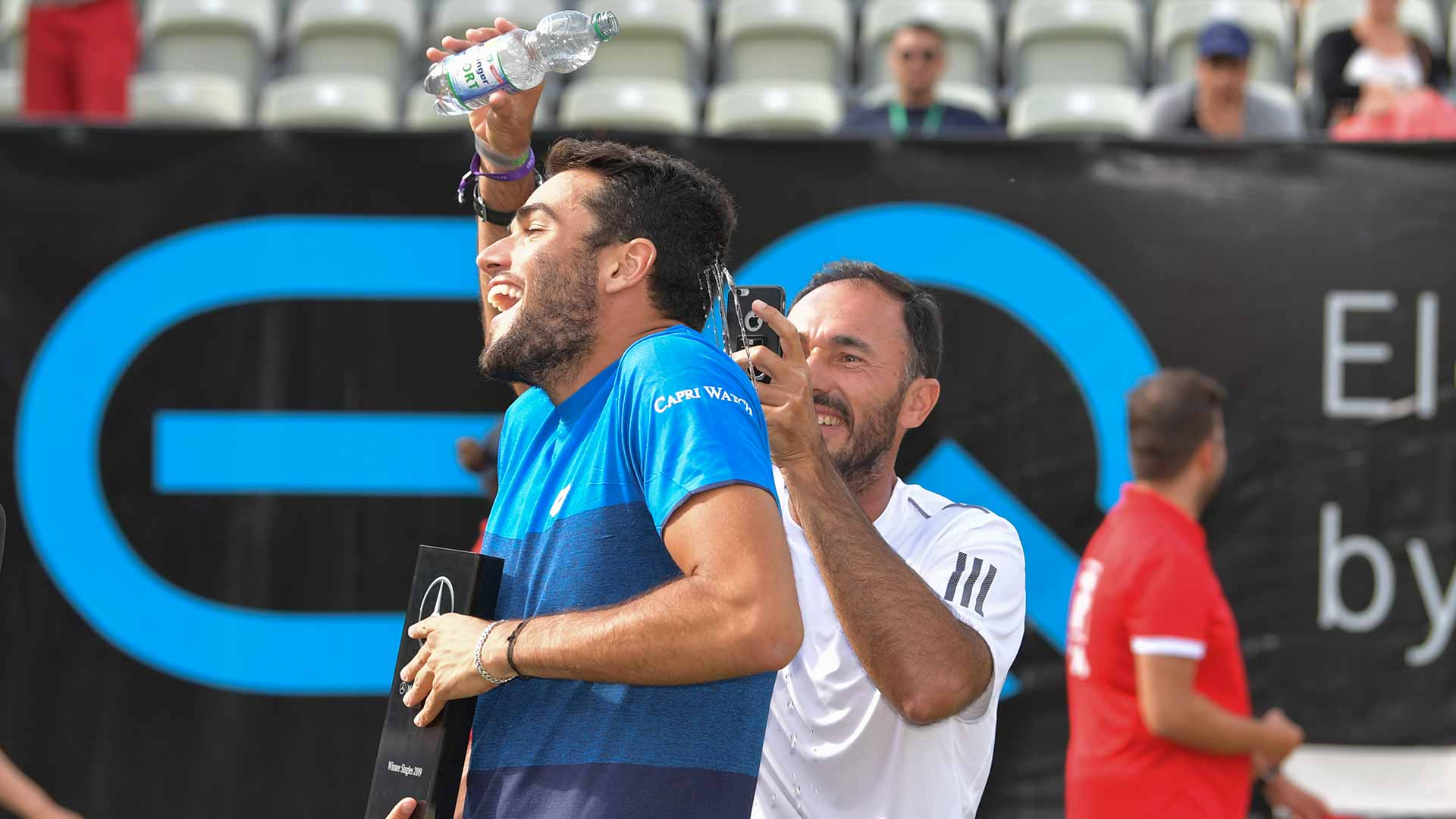 Matteo Berrettini won seven tour-level titles under Vincenzo Santopadre's guidance.