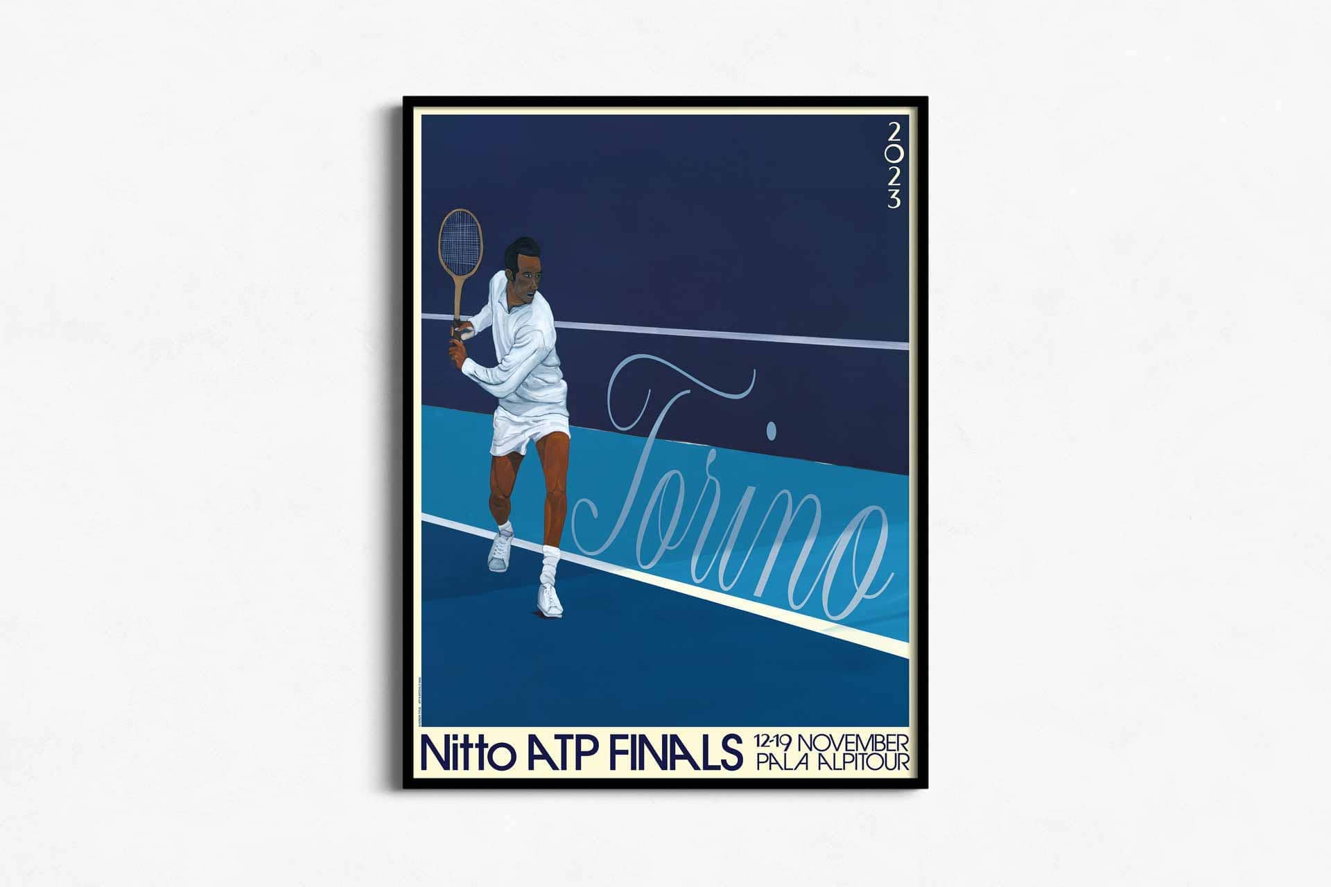 2023 <a href='https://www.atptour.com/en/tournaments/nitto-atp-finals/605/overview'>Nitto ATP Finals</a> Official Poster by Honor Titus