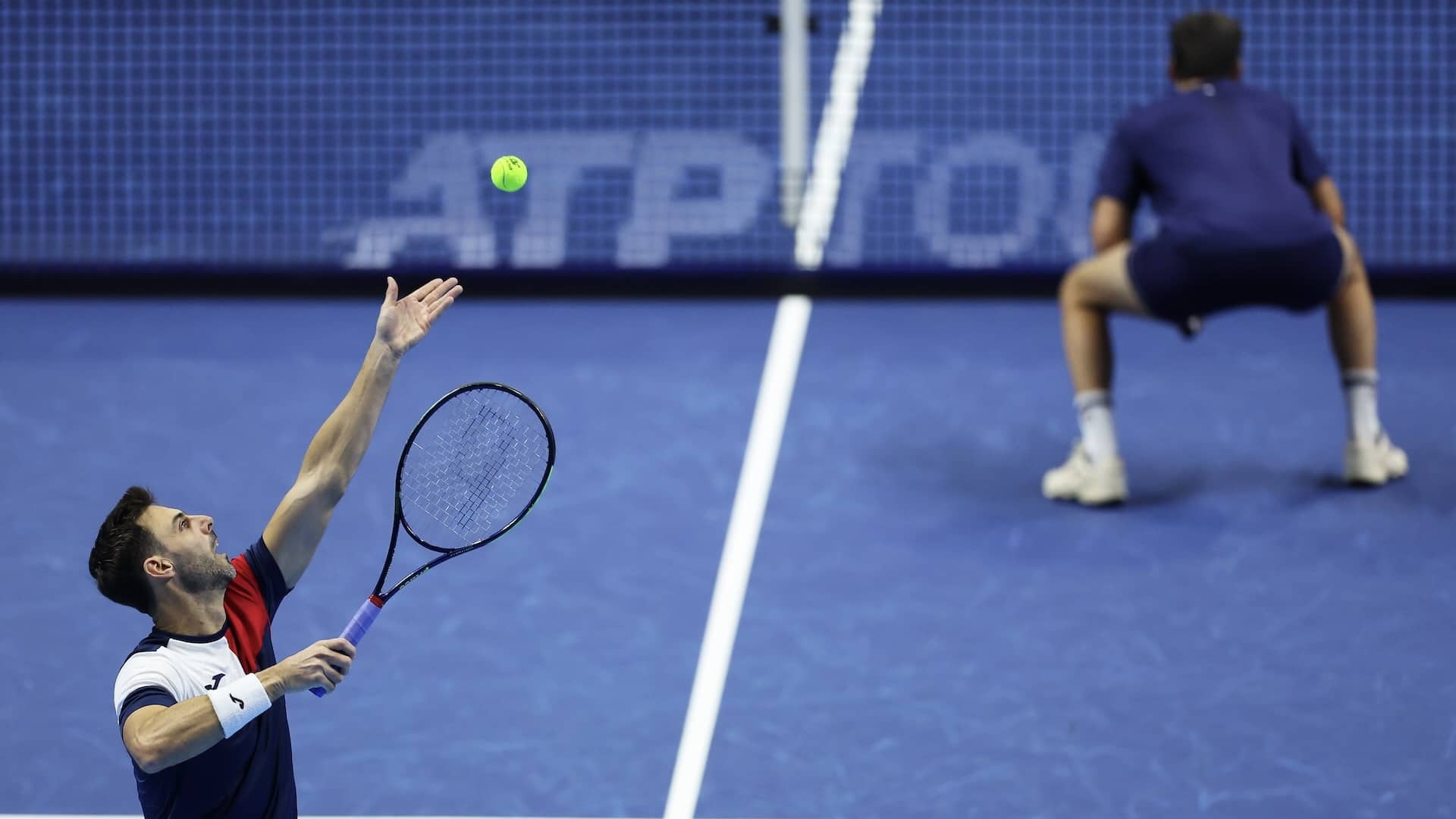 Marcel Granollers, durante su estreno en las Nitto ATP Finals.