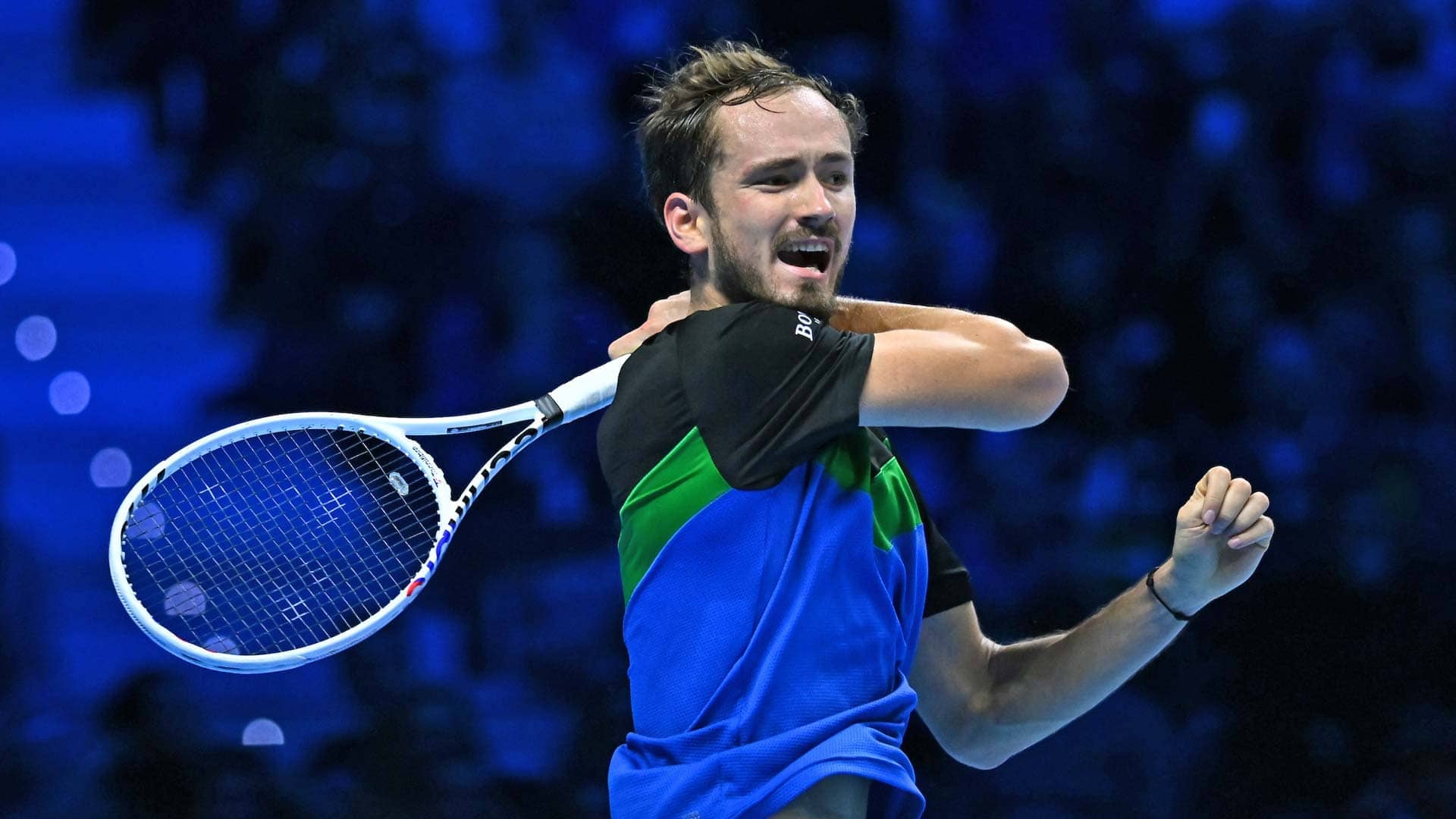 Daniil Medvedev sits atop the Red Group after Monday's play.