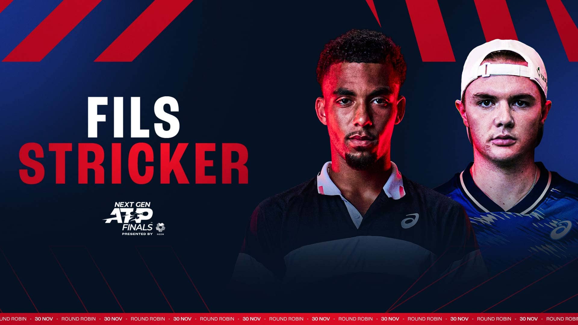 Dominic Stricker lidera a Arthur Fils 1-0 en su serie Lexus ATP Head2Head.