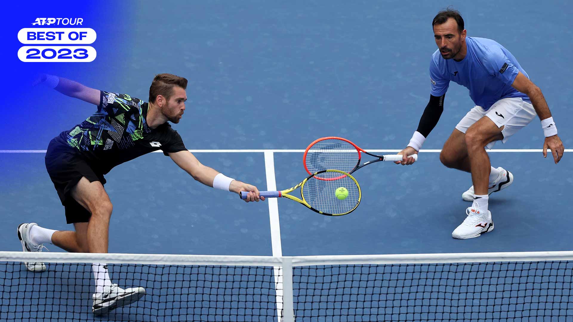 Austin Krajicek (izquierda) e Ivan Dodig ganaron cinco títulos a nivel del circuito en 2023.