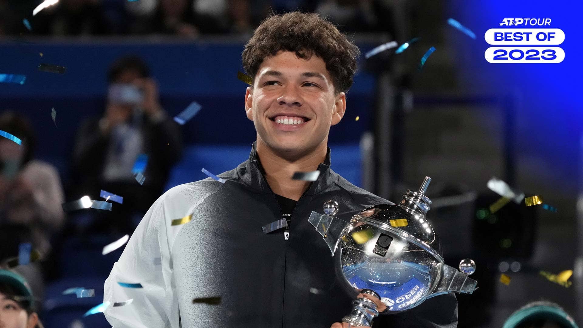 Ben Shelton lifts his maiden tour-level title in Tokyo.