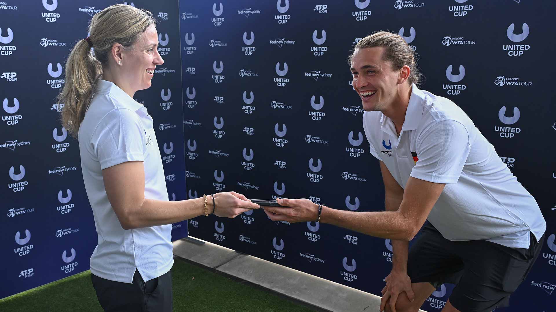 Angelique Kerber and Alexander Zverev are leading Germany at the United Cup.