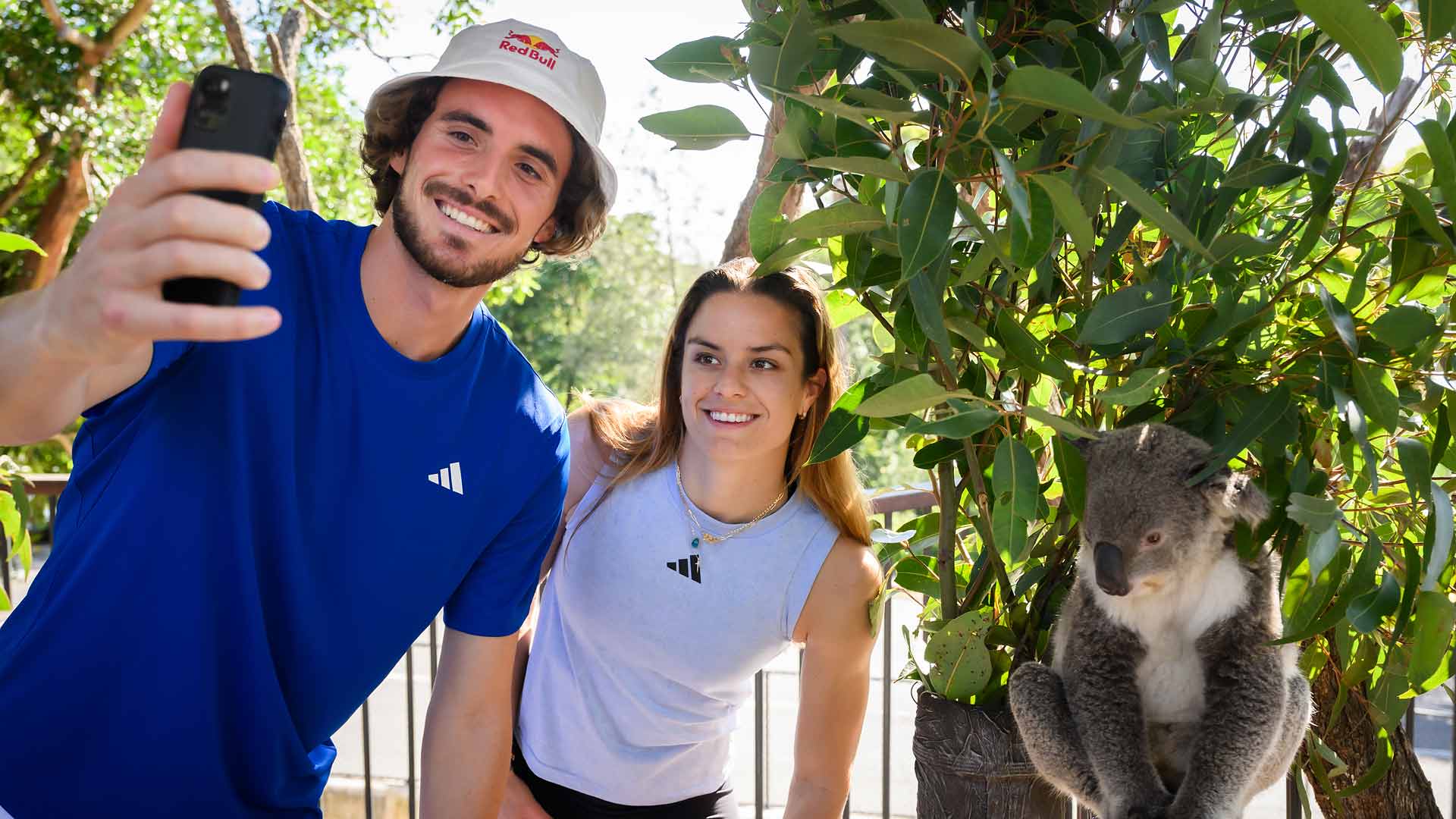Team Greece stars Stefanos Tsitsipas and Maria Sakkari at Sydney’s iconic Taronga Zoo.