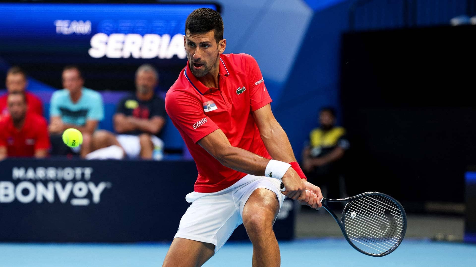 Novak Djokovic fell to Alex de Minaur on Wednesday in Perth.