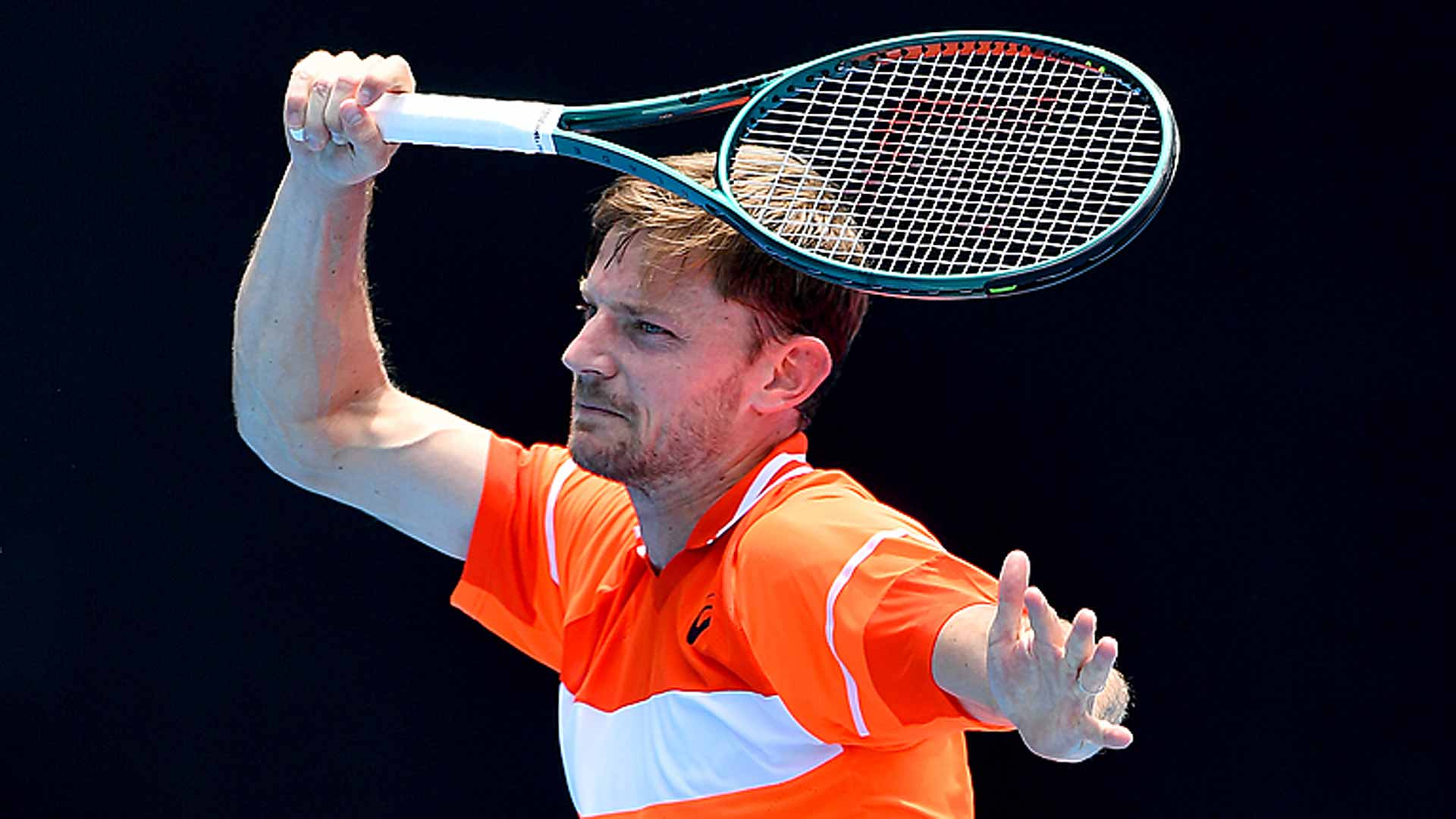 David Goffin in action during Australian Open qualifying on Tuesday at Melbourne Park.