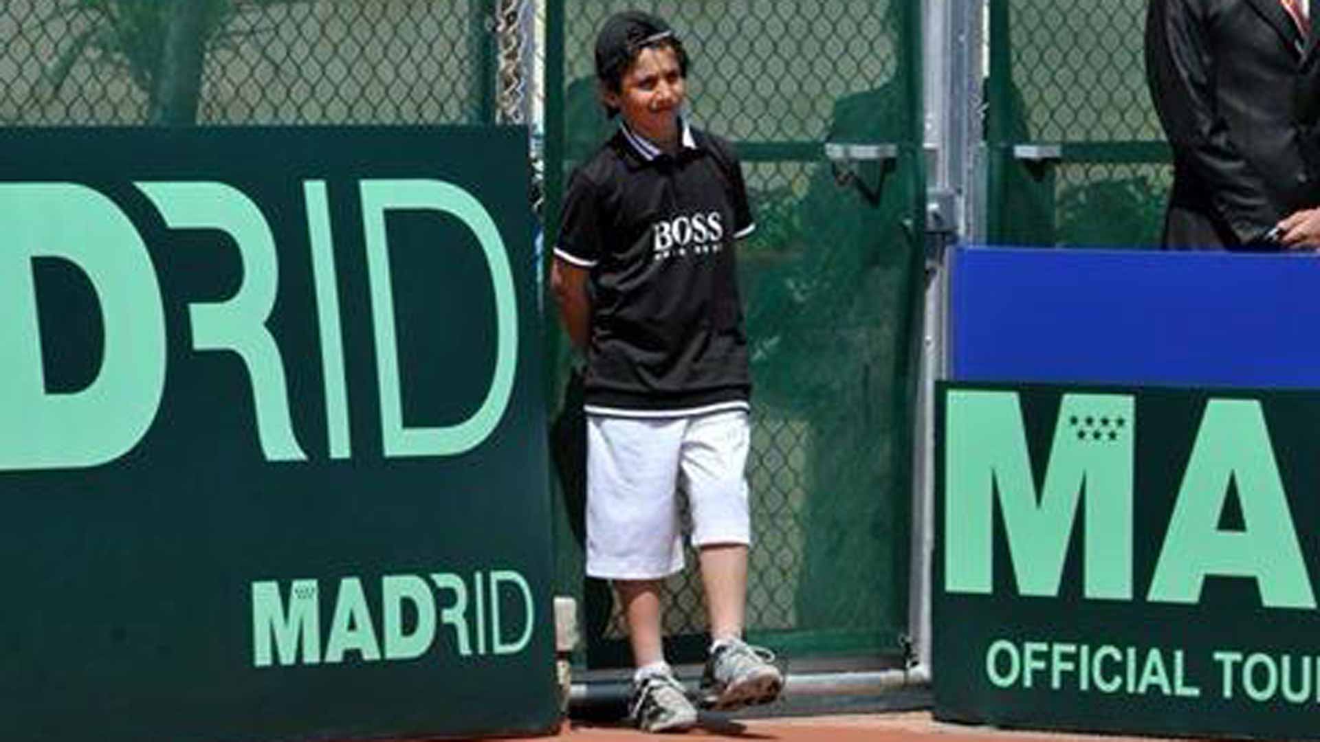 Hazem Naw as a ballkid at the 2009 Davis Cup Asia/Oceania Zone Group III, which was hosted at the Al-Hamadaniah Tennis Complex.