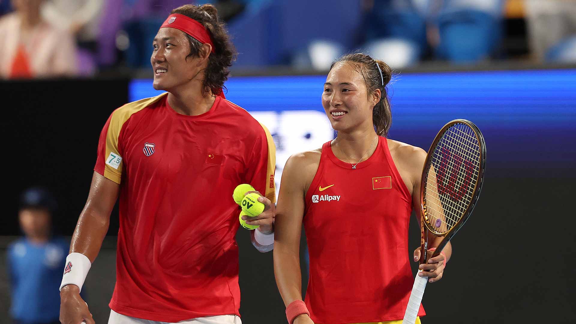 Zhang Zhizhen and Zheng Qinwen teamed at the United Cup for China earlier this season.