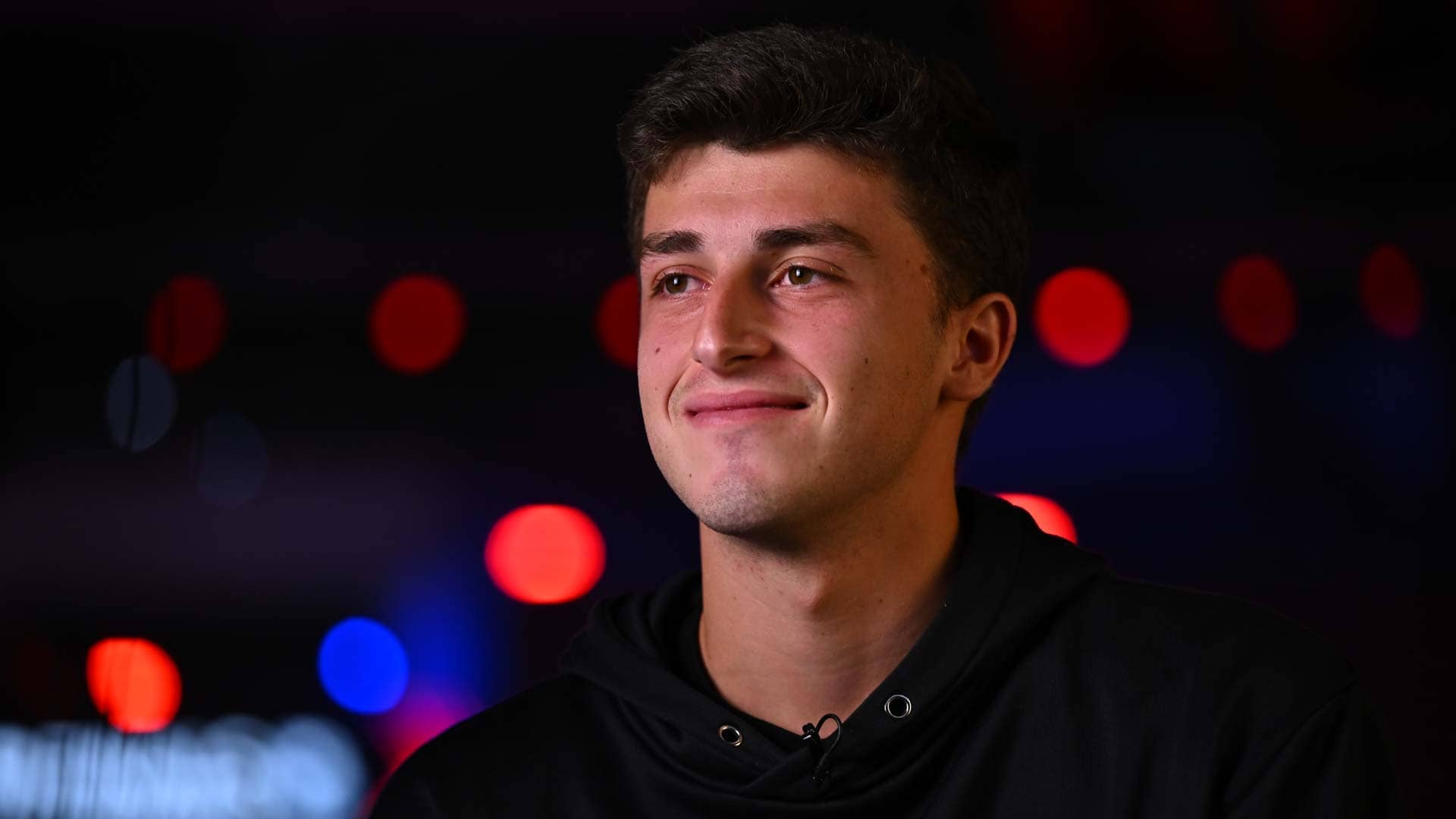 Luca Nardi competed in the 2023 Next Gen ATP Finals presented by PIF.