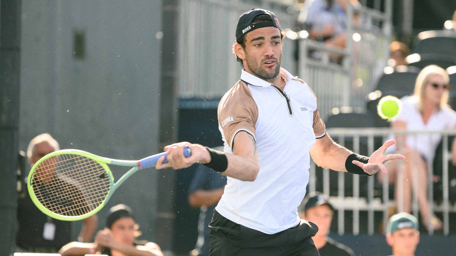 Matteo Berrettini defeats Hugo Gaston in three sets Tuesday at the Arizona Tennis Classic.