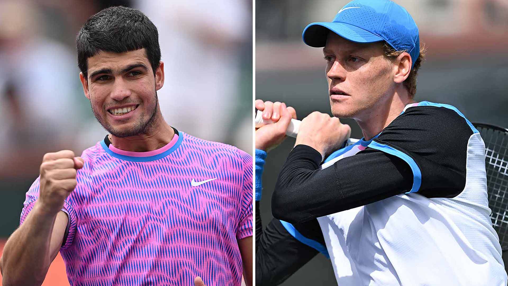 Carlos Alcaraz trails Jannik Sinner 3-4 in the pair's Lexus ATP Head2Head series.