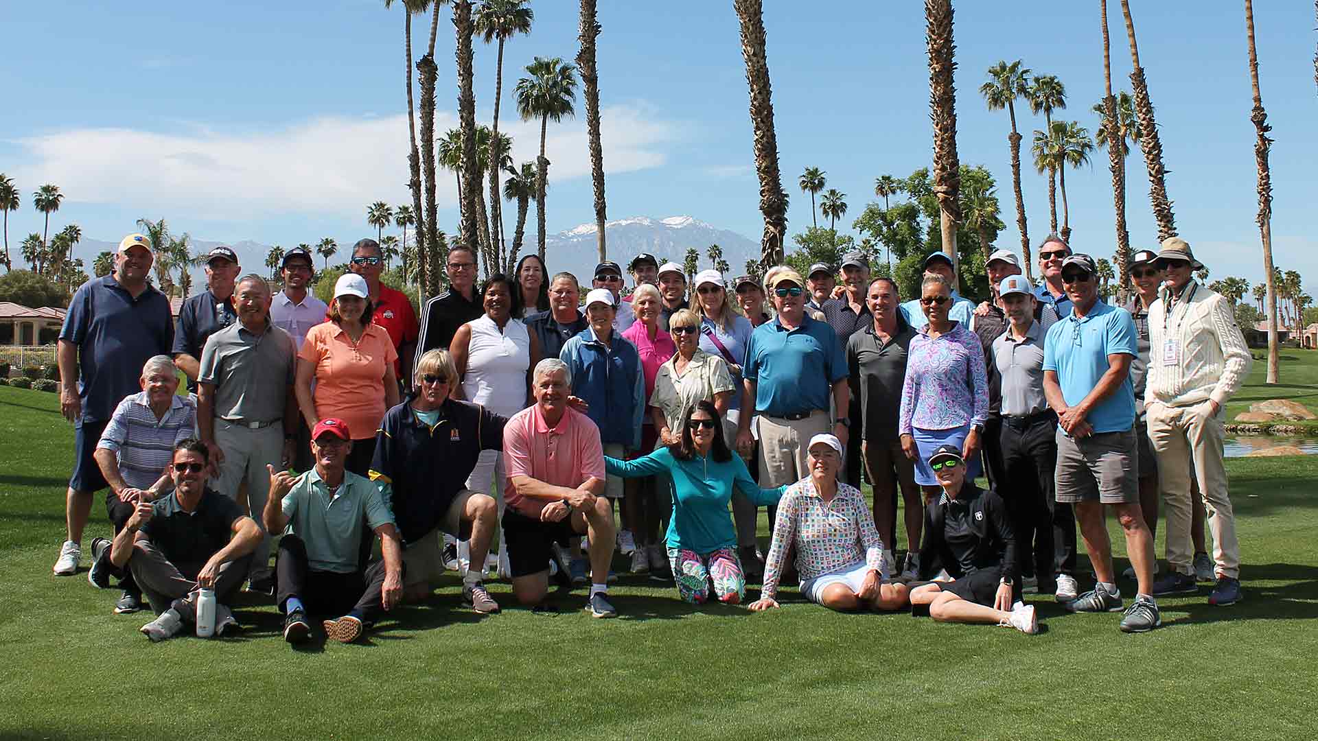 Friendships were renewed at a reception and golf event in Indian Wells.