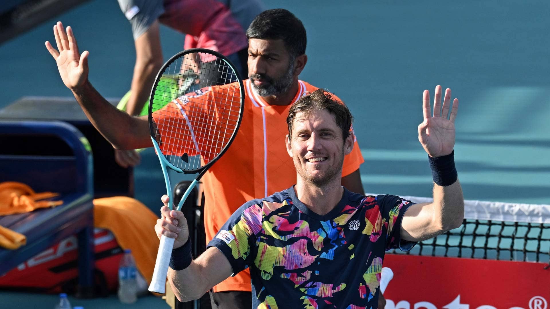 Rohan Bopanna and Matthew Ebden win their Miami opener despite not converting on any of their five break chances.