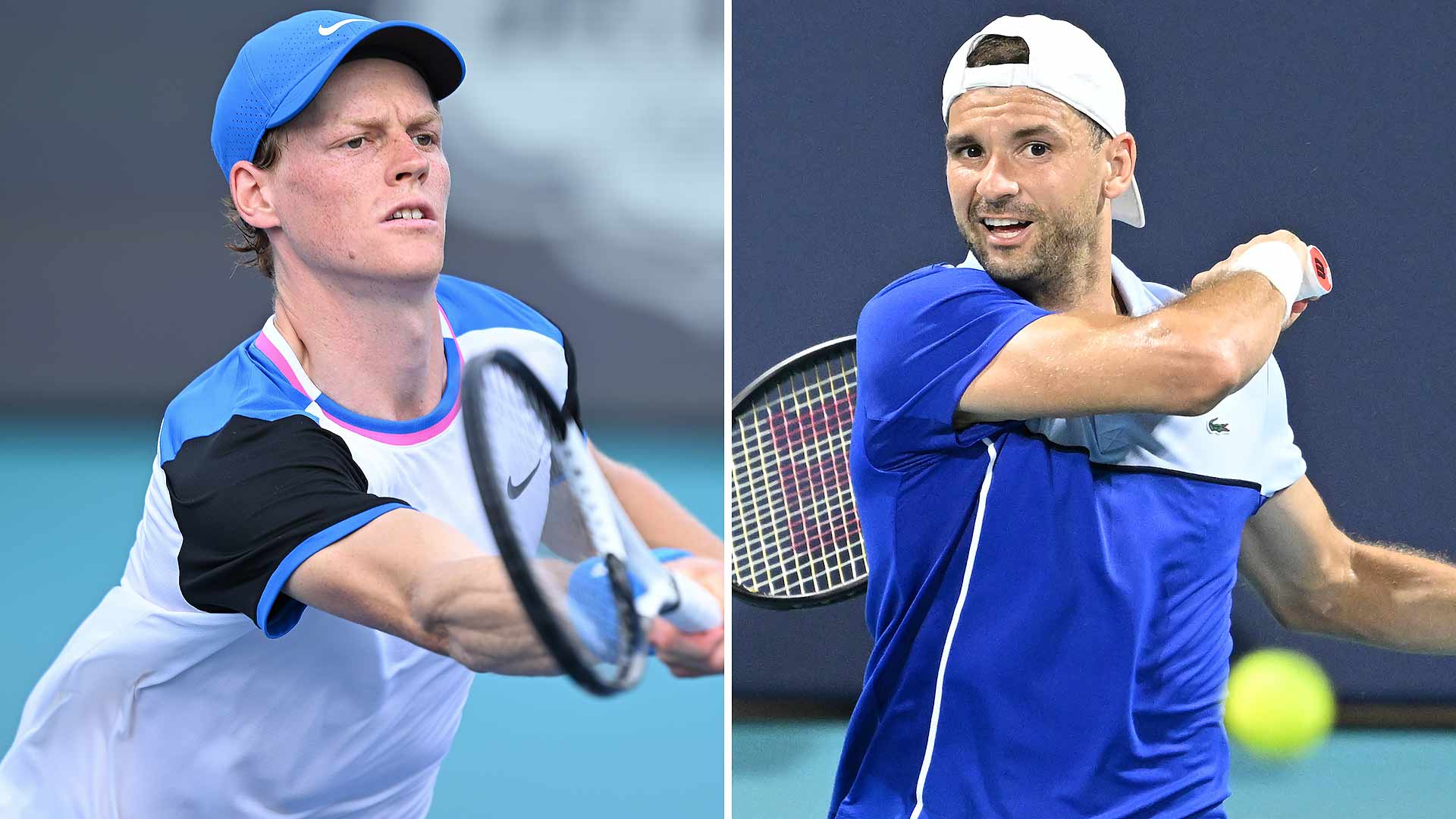 Jannik Sinner leads Grigor Dimitrov 2-1 in the pair's Lexus ATP Head2Head series.