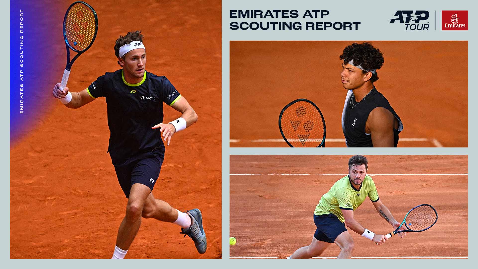Casper Ruud, Ben Shelton y Stan Wawrinka compiten esta semana.