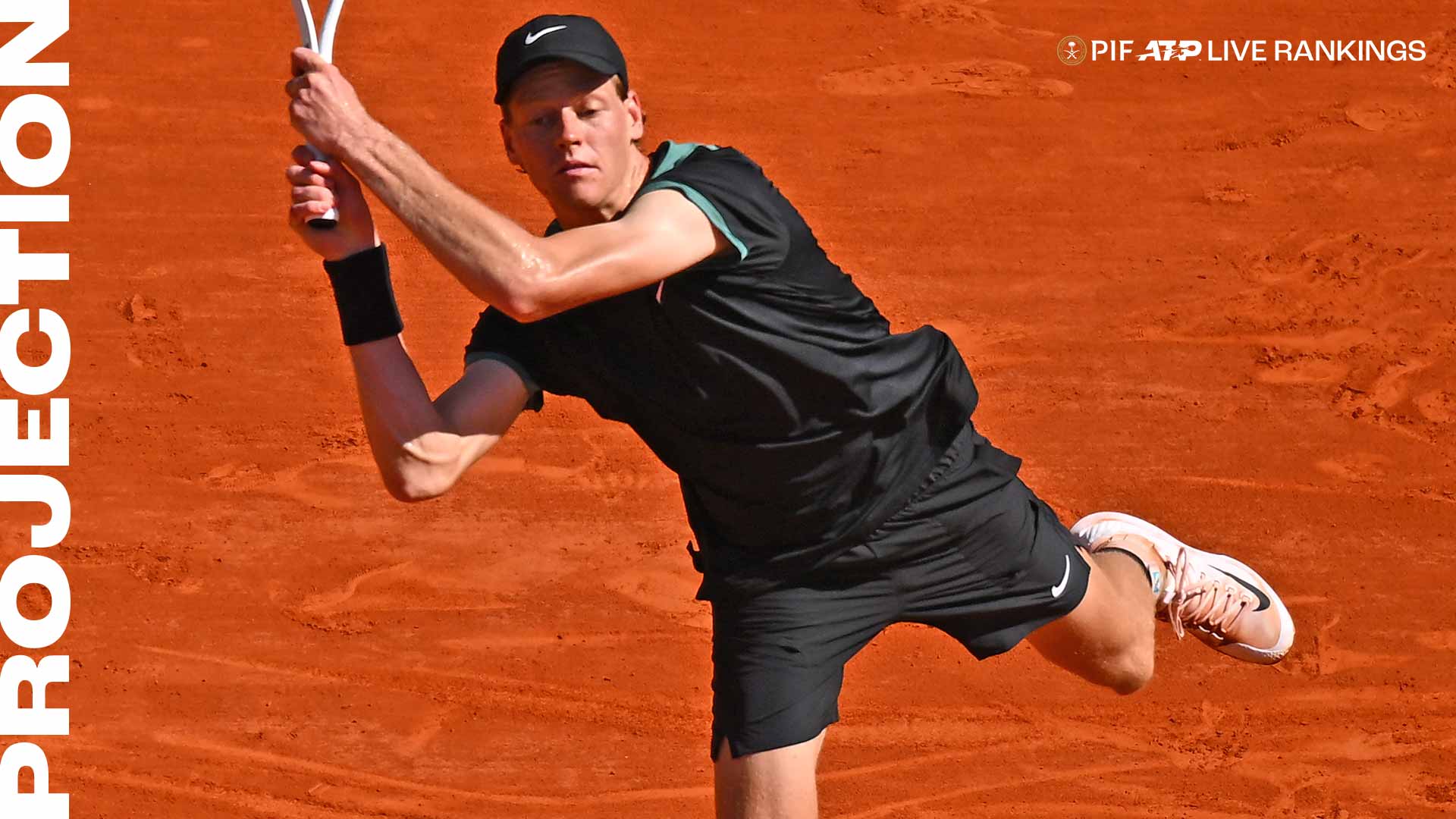 Jannik Sinner es el número 2 en el PIF ATP Live Rankings.