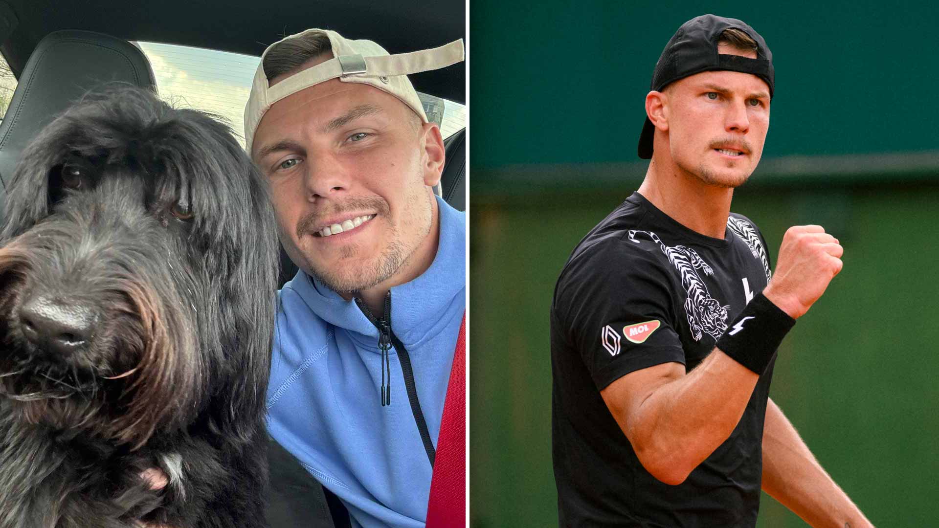 Marton Fucsovics says that his dog Chucky gives him motivation.