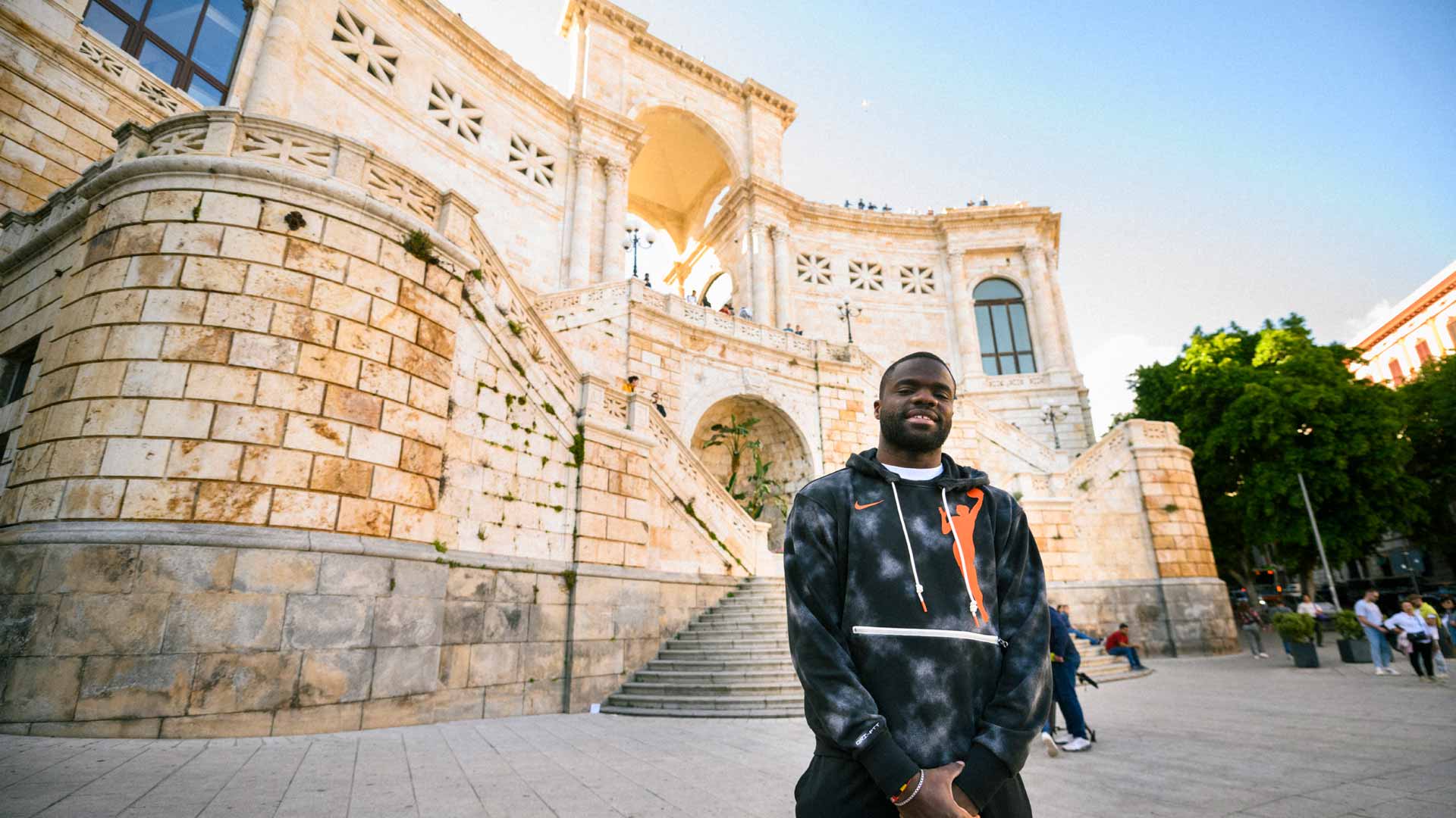 <a href='https://www.atptour.com/en/players/frances-tiafoe/td51/overview'>Frances Tiafoe</a> at the Bastion Saint Remy.
